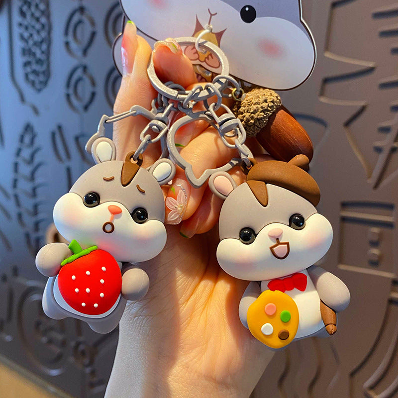 Cute hamster keychain