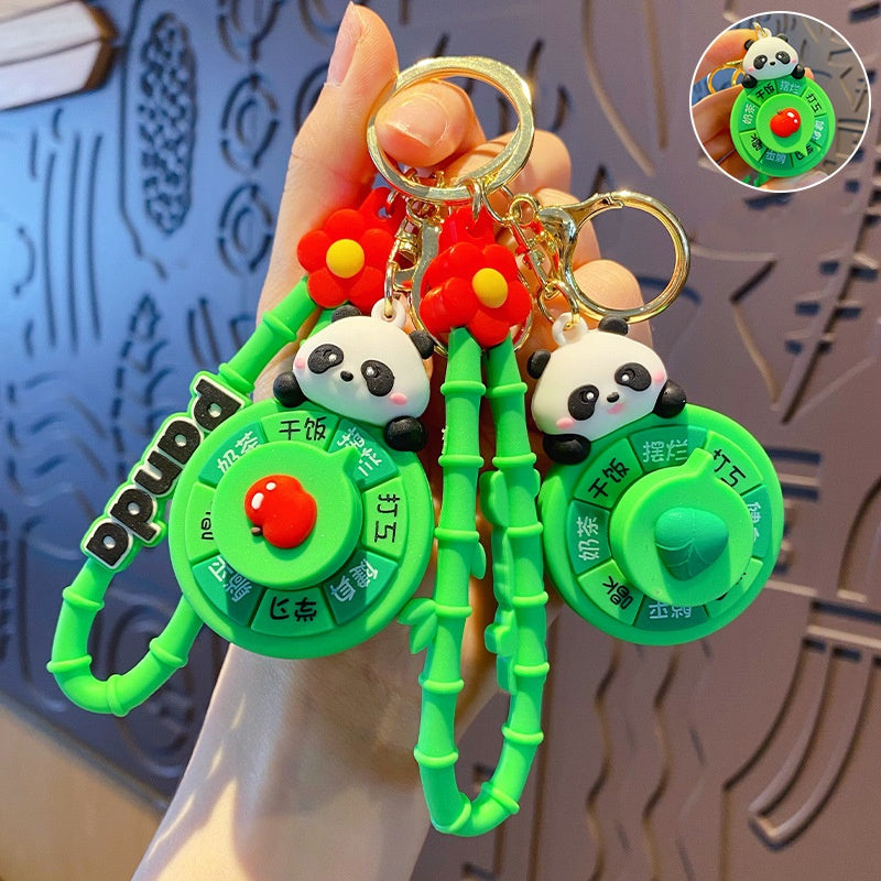 Creative & Fun Panda Spinner Keychain - Compact Phone Strap Accessory