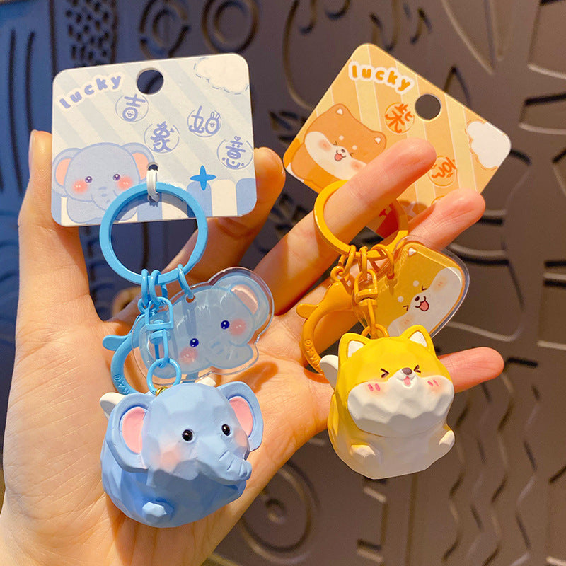 Resin keychain pendant of cute flying pets