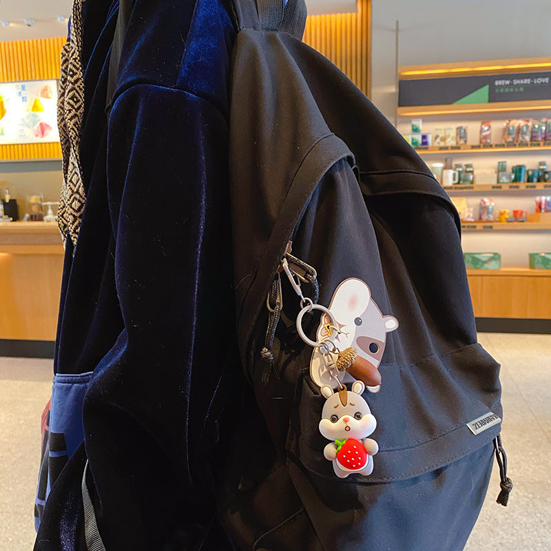 Cute hamster keychain