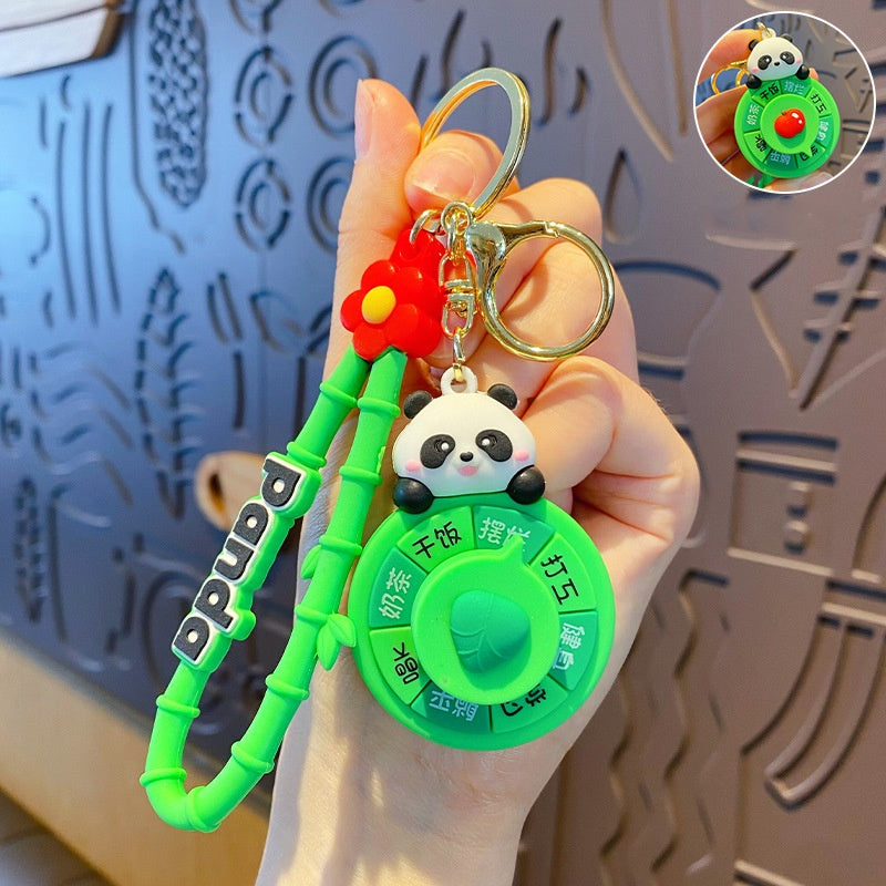 Creative & Fun Panda Spinner Keychain - Compact Phone Strap Accessory
