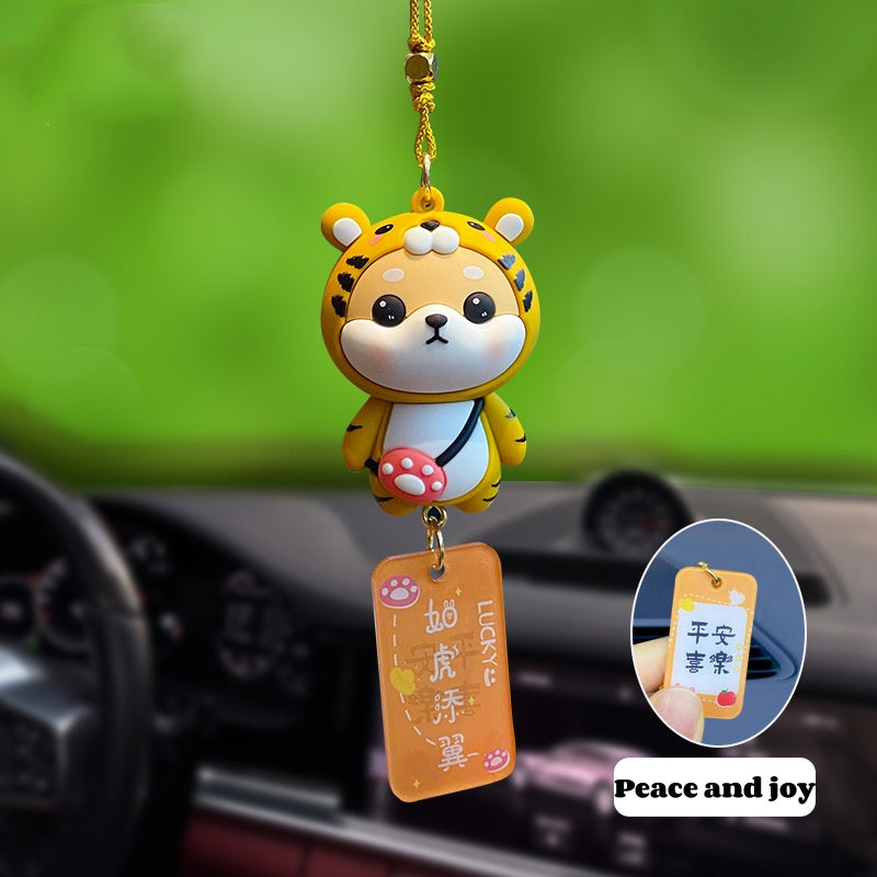Zodiac Shiba Inu plush creative decorative car pendants and vehicle decorations