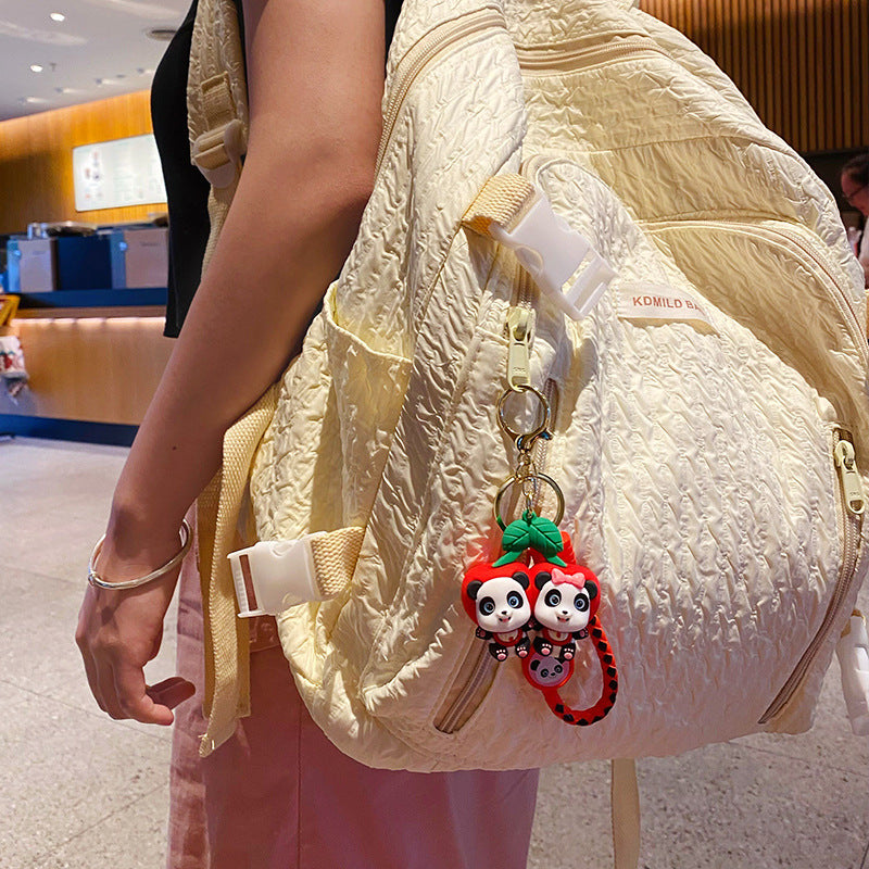 Cute Cherry Panda Keychain