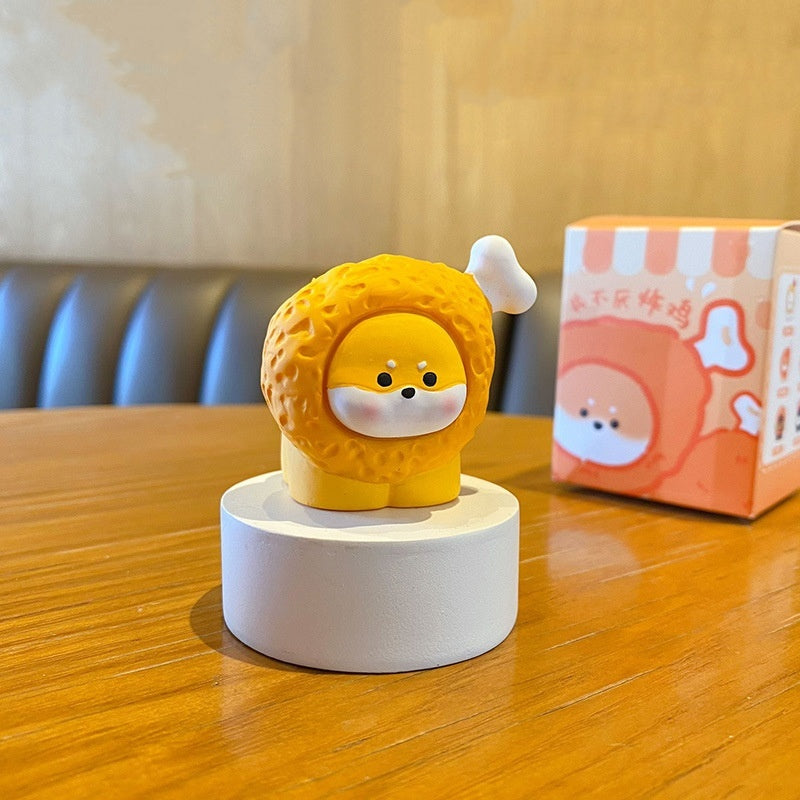 Cute cartoon food-themed dog resin furniture desktop ornament