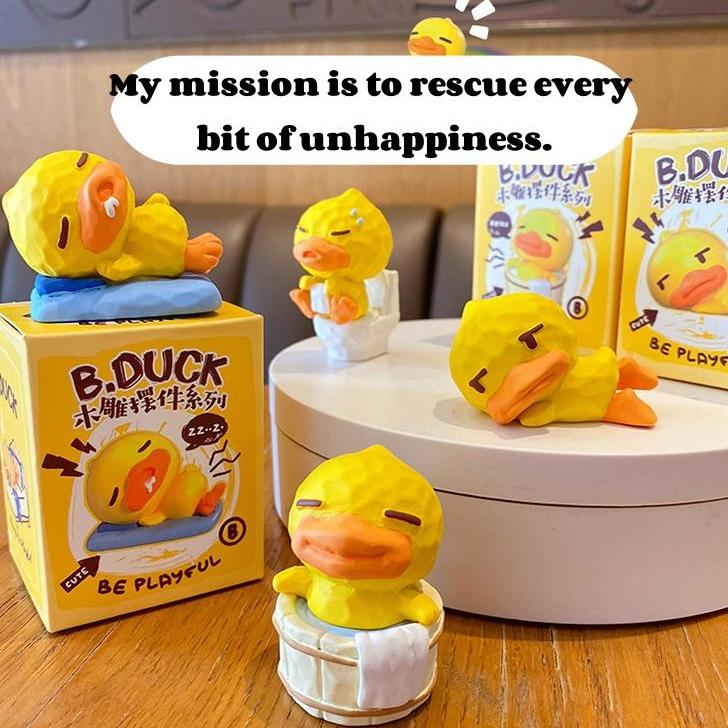 B. Duck Little Yellowk C Ducar Ornament Creative Exquisite Resin