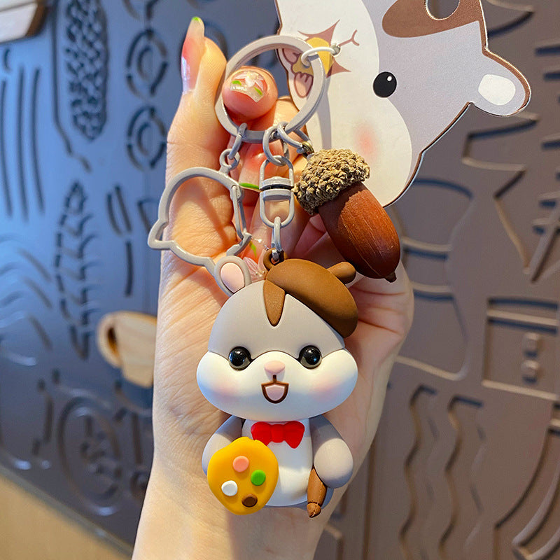Cute hamster keychain