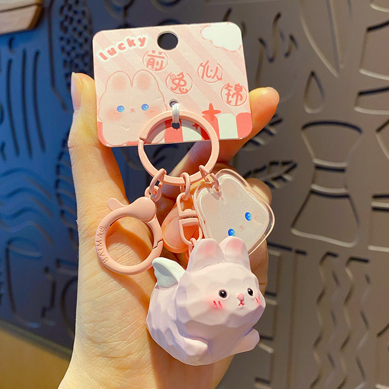 Resin keychain pendant of cute flying pets