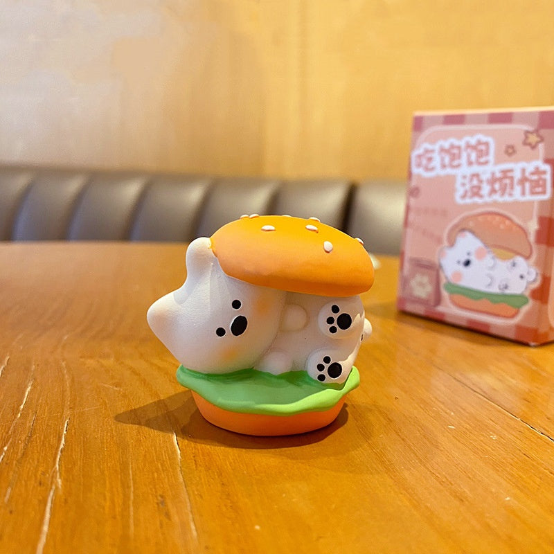 Original Resin Ornaments Cute Foodie Puppies Trendy Decorations for Car Desktops