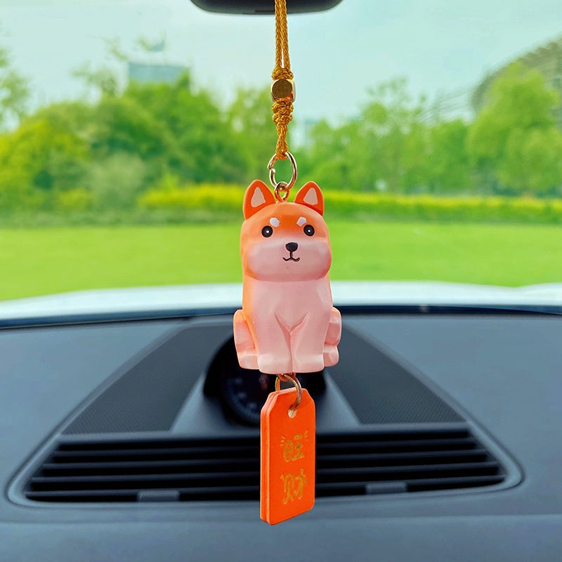 Cute Dog Car Hanging Ornament – Decorative Pendant for Car Interior