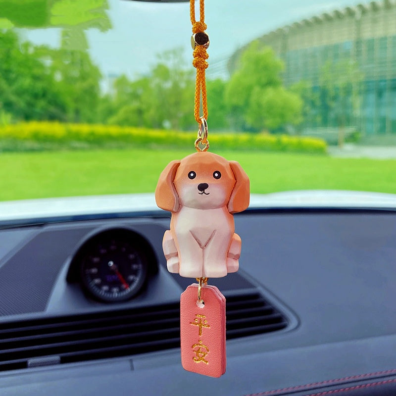 Cute Dog Car Hanging Ornament – Decorative Pendant for Car Interior