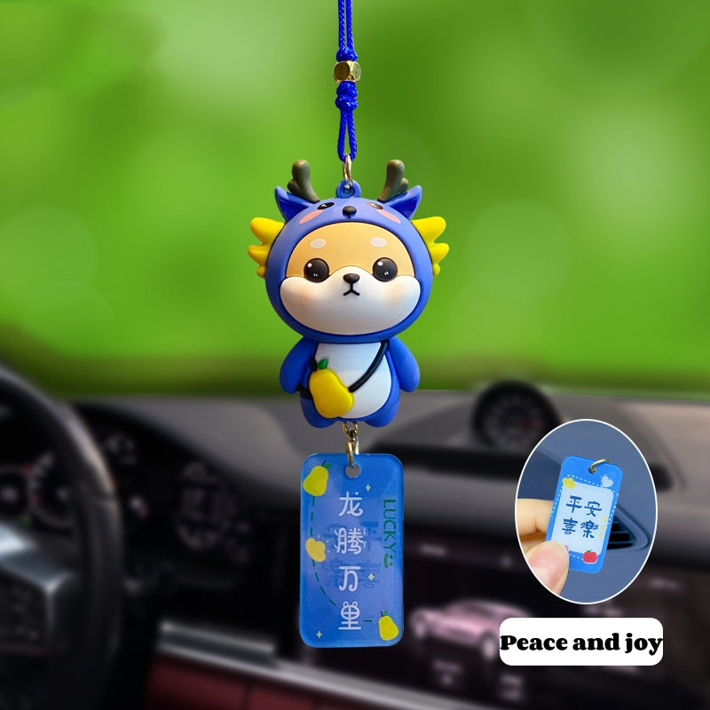 Zodiac Shiba Inu plush creative decorative car pendants and vehicle decorations