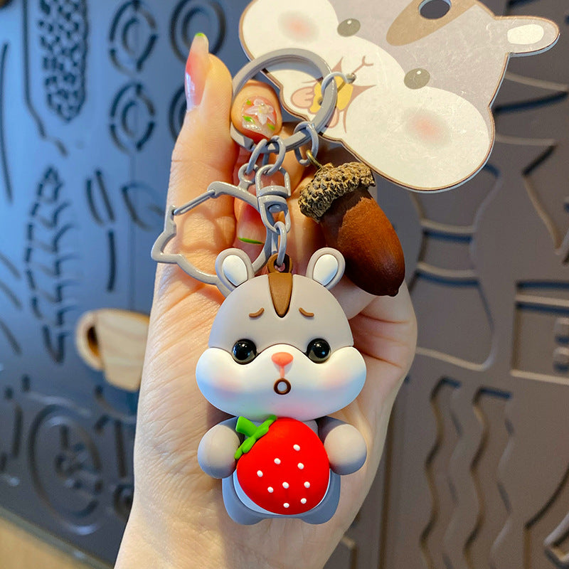 Cute hamster keychain