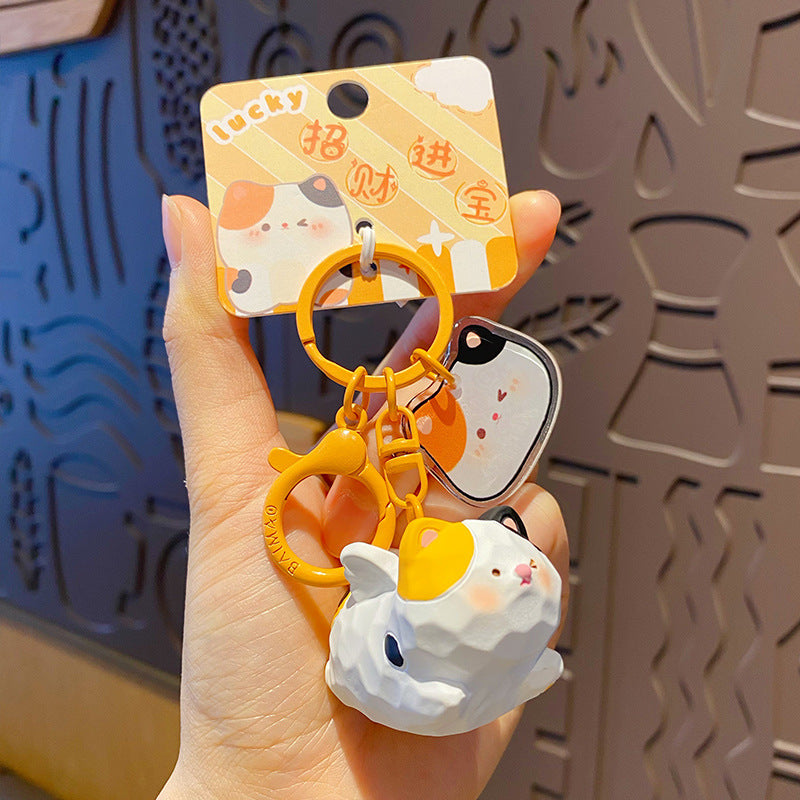 Resin keychain pendant of cute flying pets