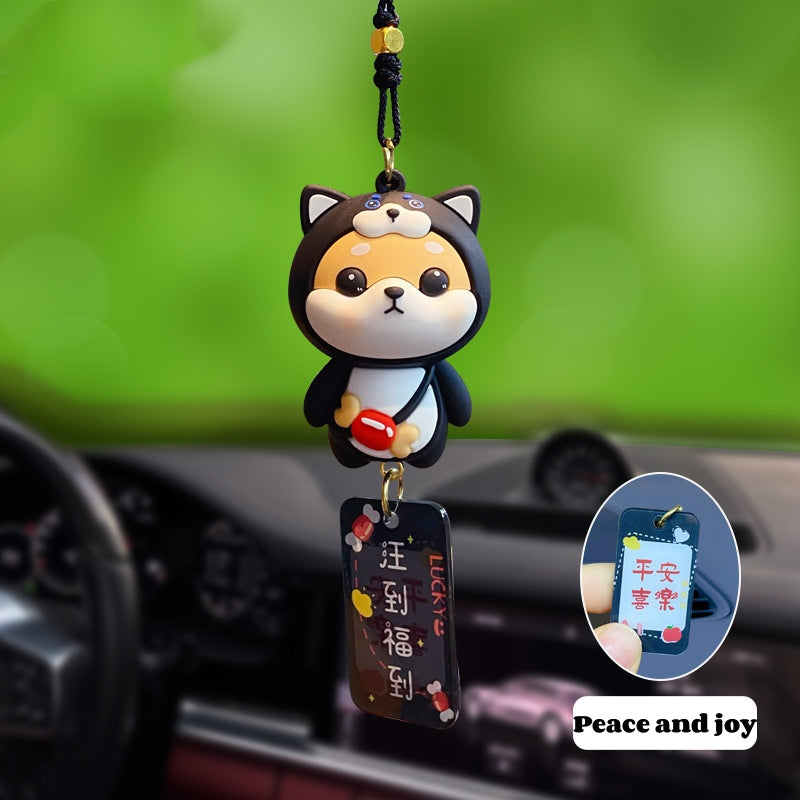 Zodiac Shiba Inu plush creative decorative car pendants and vehicle decorations