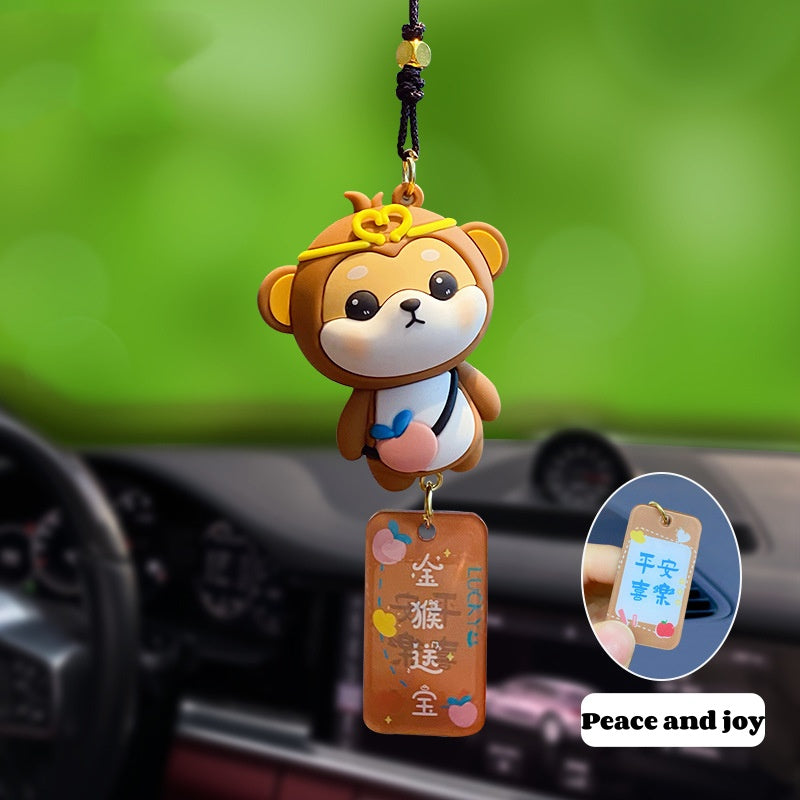 Zodiac Shiba Inu plush creative decorative car pendants and vehicle decorations