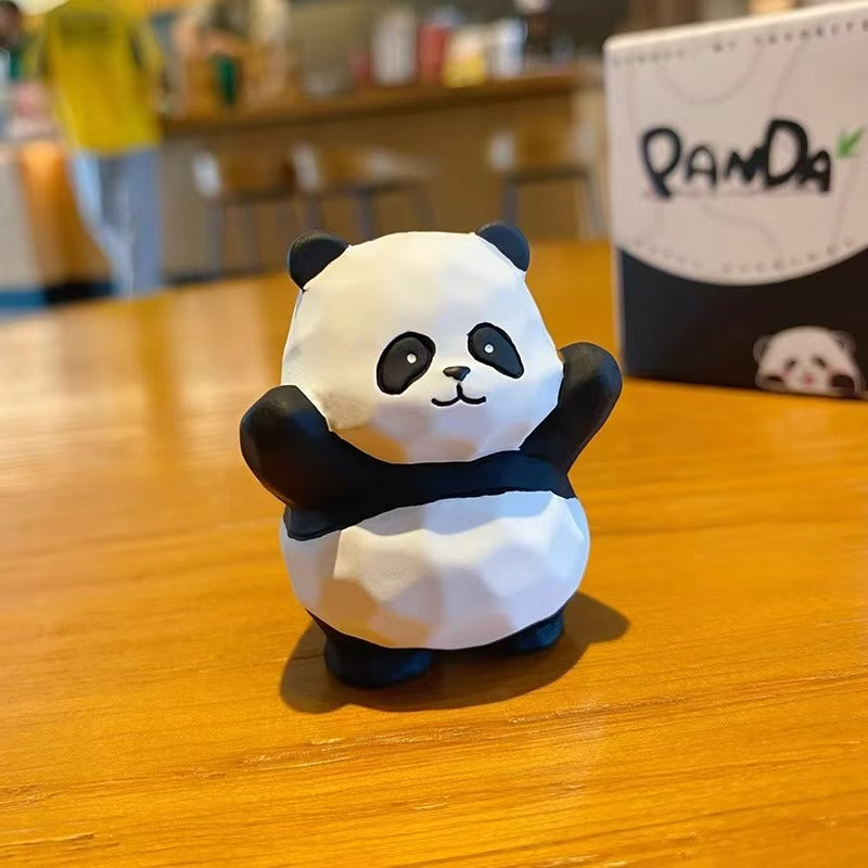Creative Cute Resin Panda-Hua Hua Figurine for Desktop Decor & Gift
