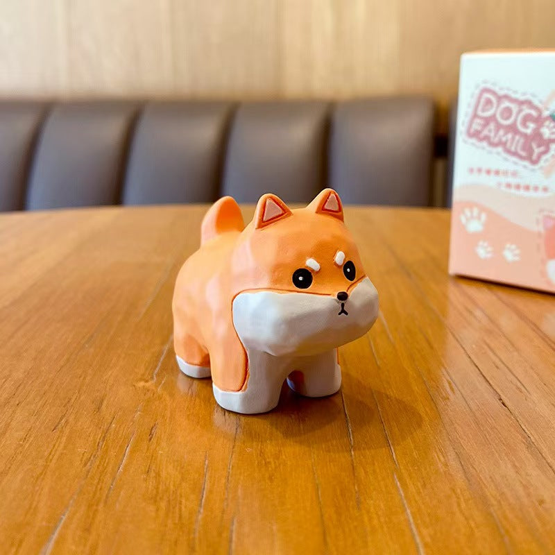 Cute Creative Dog Resin Figurine Car Ornament Home Decor
