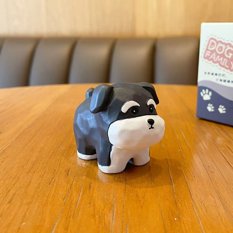 Cute Creative Dog Resin Figurine Car Ornament Home Decor
