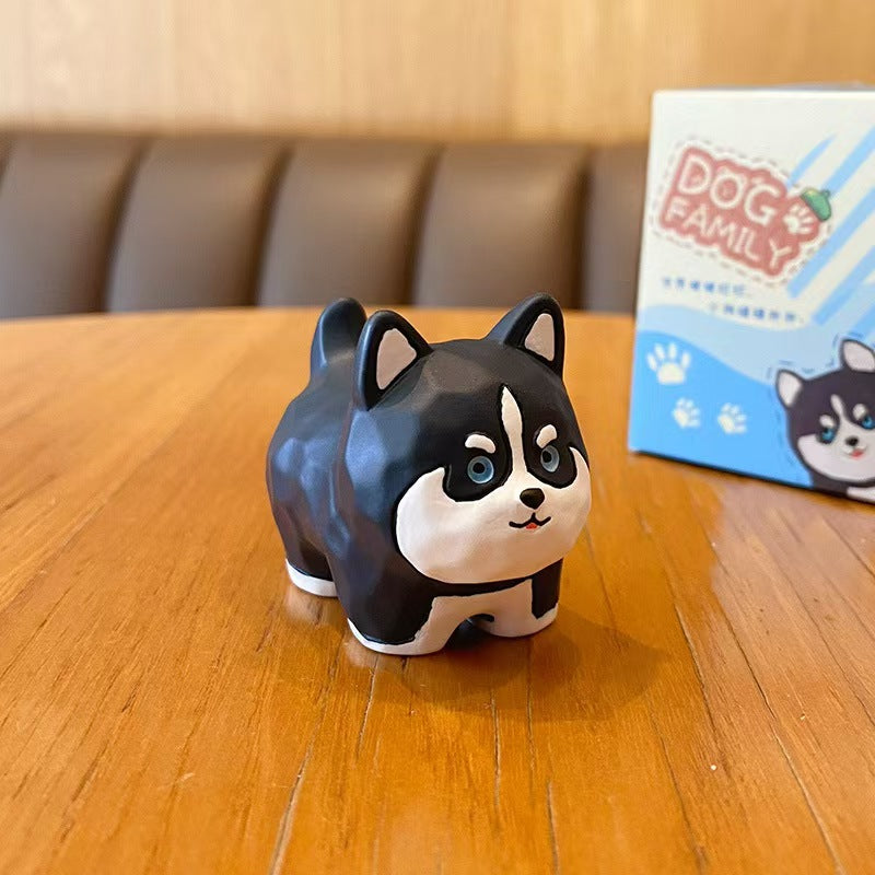 Cute Creative Dog Resin Figurine Car Ornament Home Decor