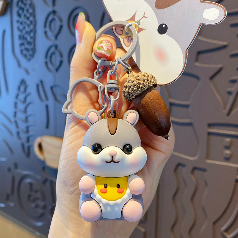 Cute hamster keychain