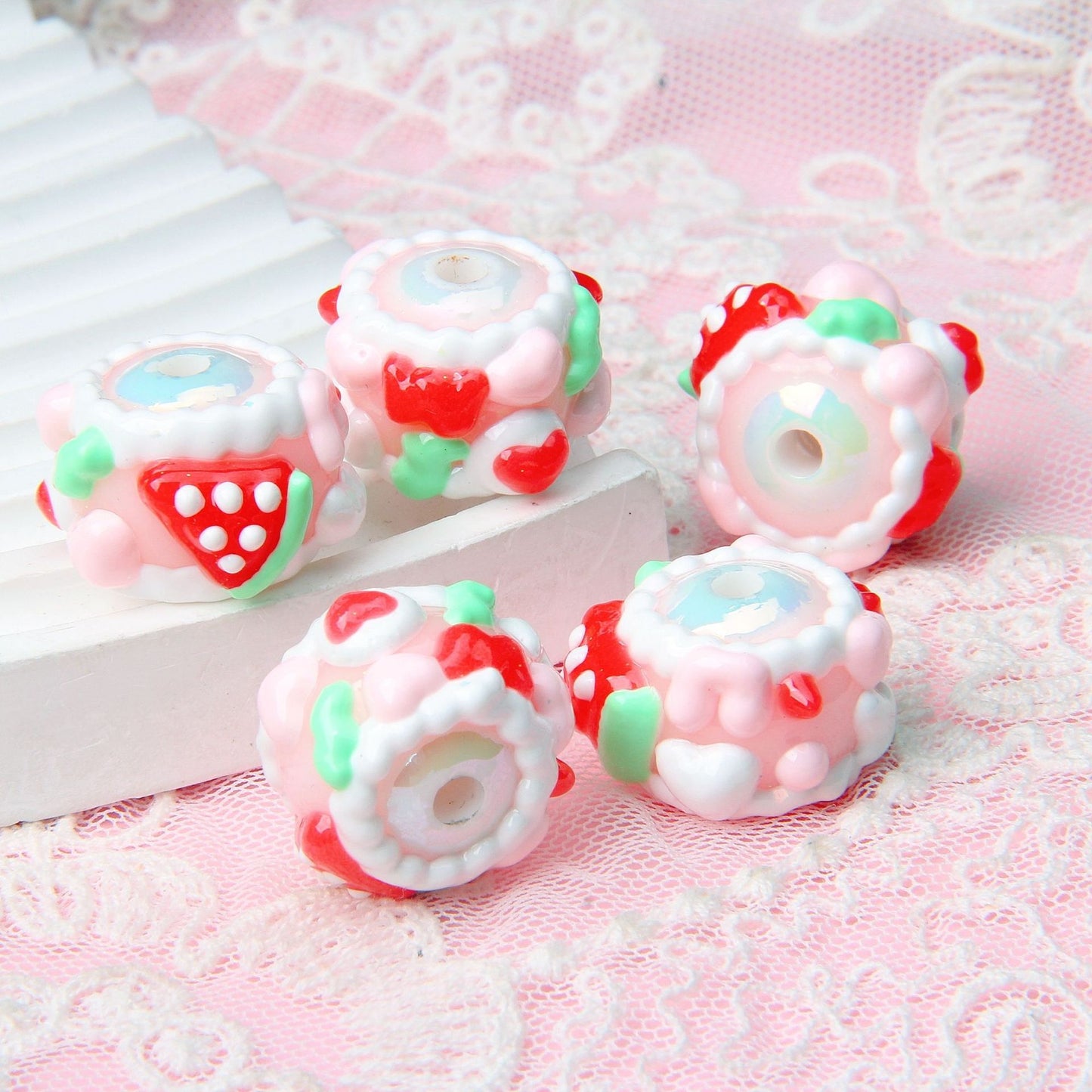 Acrylic Beads Lucky Bags - Open in Live - Bigger Hole for Pen Chain DIY