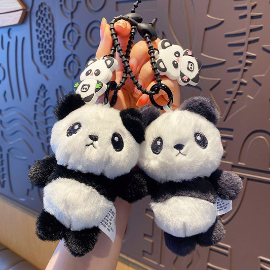 Plush Panda Keychain - Cute Doll & Stylish Hanging Charm