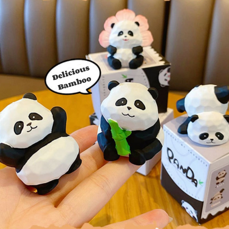Creative Cute Resin Panda-Hua Hua Figurine for Desktop Decor & Gift