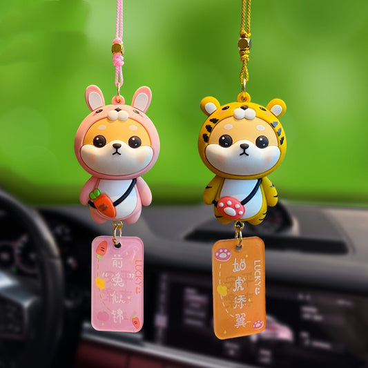 Zodiac Shiba Inu plush creative decorative car pendants and vehicle decorations