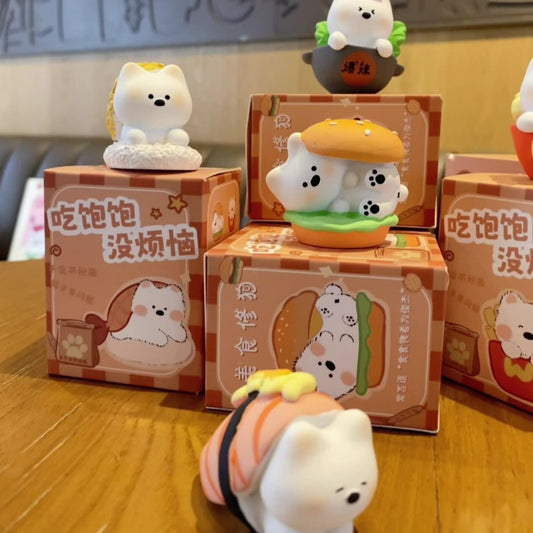 Original Resin Ornaments Cute Foodie Puppies Trendy Decorations for Car Desktops