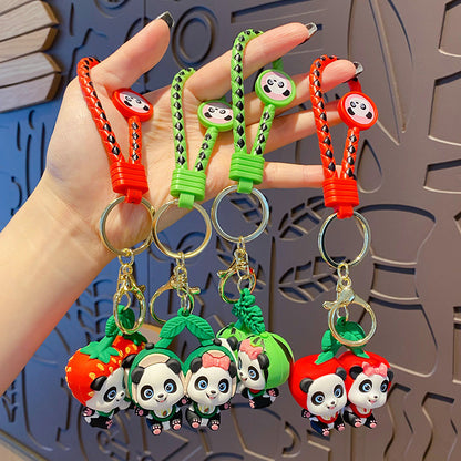 Cute Cherry Panda Keychain