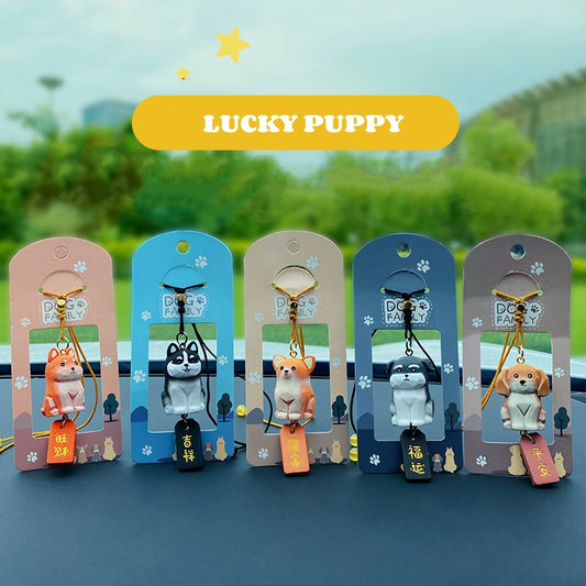 Cute Dog Car Hanging Ornament – Decorative Pendant for Car Interior