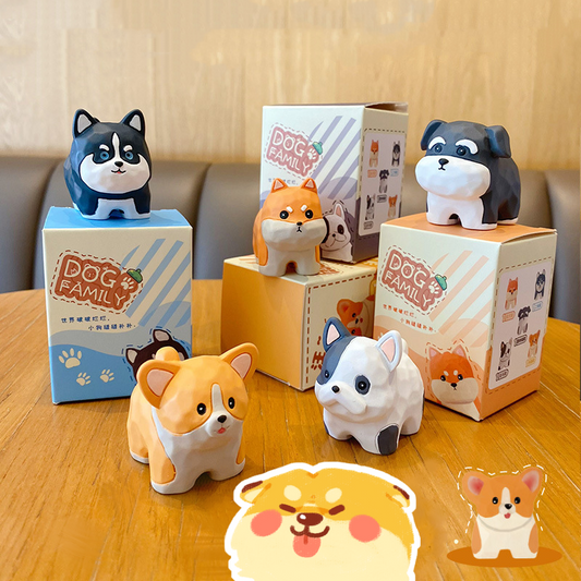 Cute Creative Dog Resin Figurine Car Ornament Home Decor