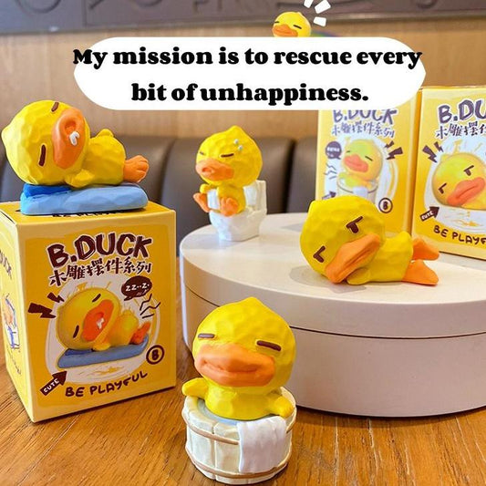 B. Duck Little Yellowk C Ducar Ornament Creative Exquisite Resin