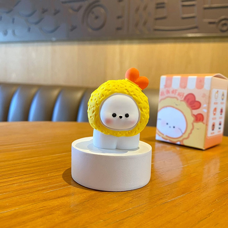 Cute cartoon food-themed dog resin furniture desktop ornament