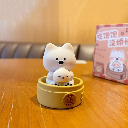 Original Resin Ornaments Cute Foodie Puppies Trendy Decorations for Car Desktops