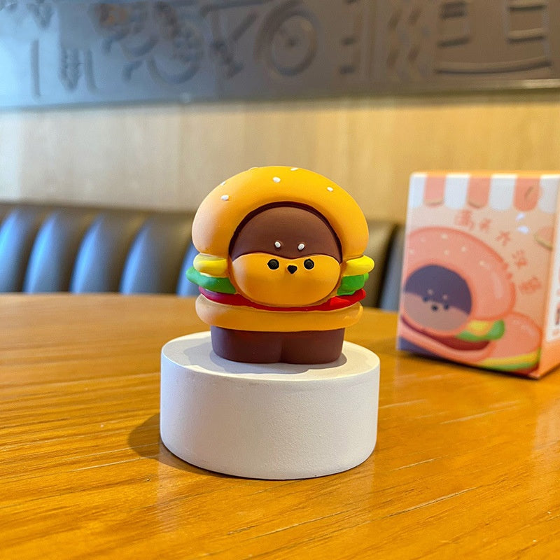 Cute cartoon food-themed dog resin furniture desktop ornament