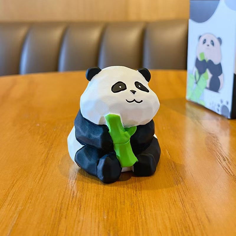 Creative Cute Resin Panda-Hua Hua Figurine for Desktop Decor & Gift