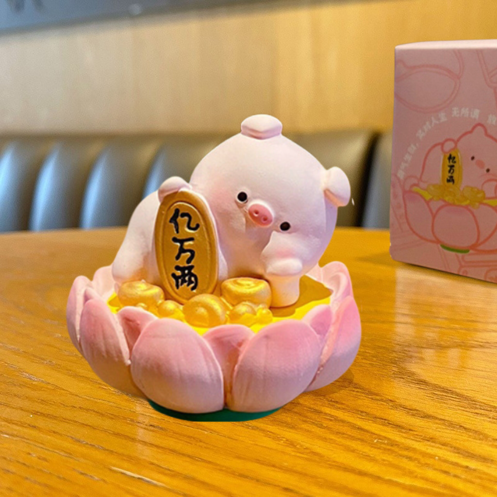Original Creative Exquisite Resin Buddhist Piggy Figurine Home Desktop Ornaments
